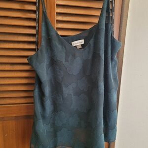 Calvin Klein Teal Floral Women's Top